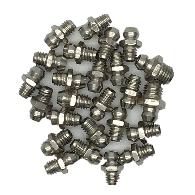 COMOK 25pcs M6 Straight Brass Zerk Grease Nipple Fittings - Image 1